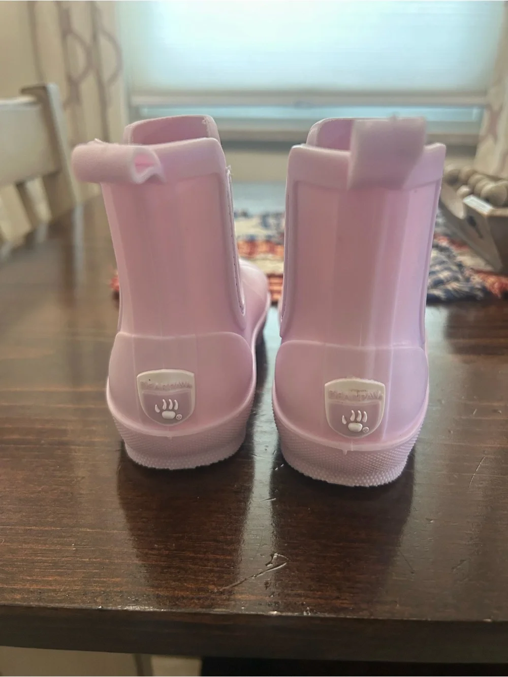 Kids' Bear Paw Pink Rain Chelsea Boots